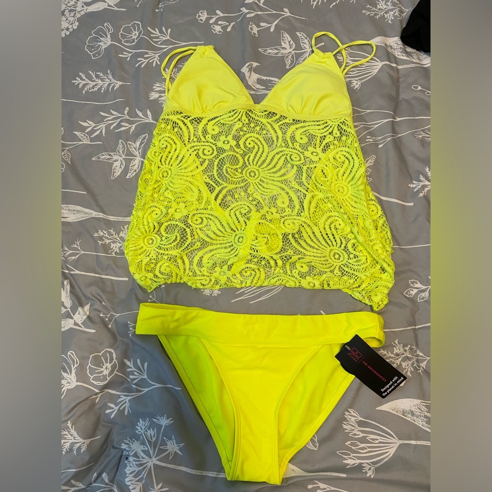 No Boundaries Bright Neon Yellow Bikini Set